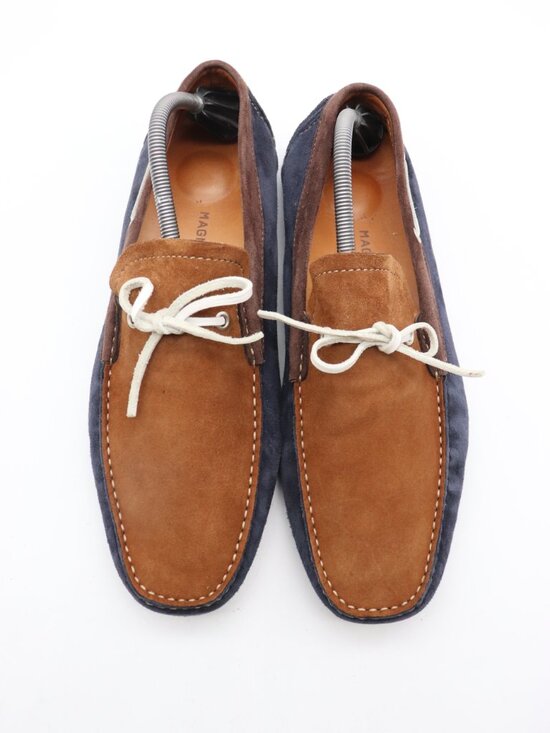 Magnanni Driving Bow Loafers Men\'s Size 11 M Blue Brown Classic Suede Shoes main image 7